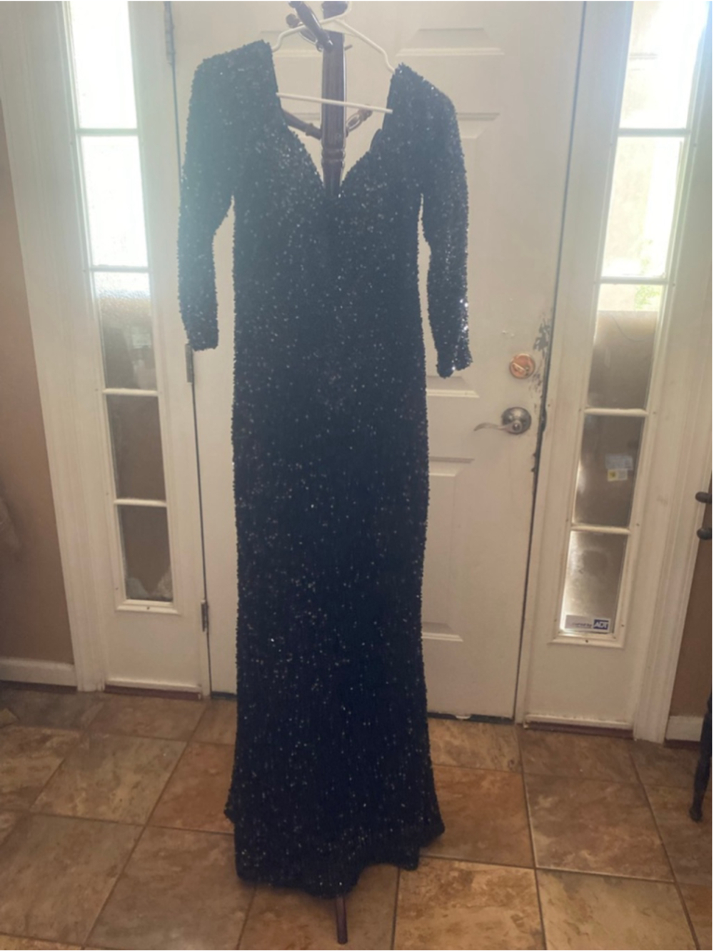 Women's HOUSE OF CHIC Black Sequin Dress 2XL